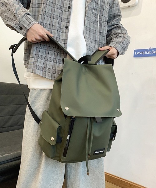 wears（ウェアーズ）の「ユニセックス フラップデザインバッグパック（バックパック/リュック・レディース・ブラック/カーキ・FREE）」の18枚目の写真