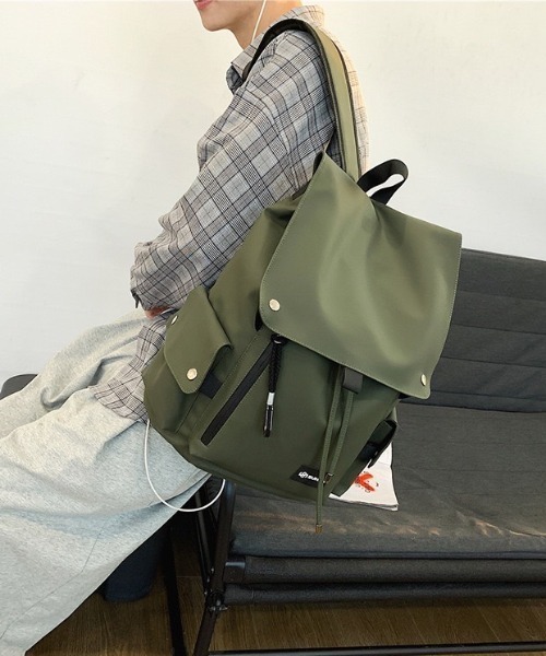 wears（ウェアーズ）の「ユニセックス フラップデザインバッグパック（バックパック/リュック・レディース・ブラック/カーキ・FREE）」の22枚目の写真