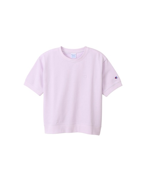Champion(チャンピオン)の「【Champion/チャンピオン】レディース ショートスリーブスウェットシャツ(スウェット・レディース・ブラック/カーキ/ライトブルー/ホワイト/ネイビー/グレー/ライトパープル・MEDIUM/LARGE)」の7枚目の写真