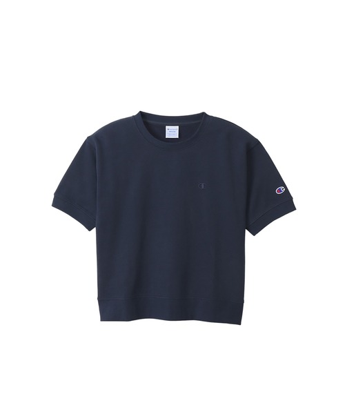 Champion(チャンピオン)の「【Champion/チャンピオン】レディース ショートスリーブスウェットシャツ(スウェット・レディース・ブラック/カーキ/ライトブルー/ホワイト/ネイビー/グレー/ライトパープル・MEDIUM/LARGE)」の6枚目の写真