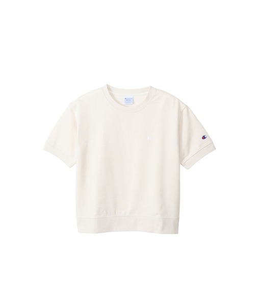 Champion(チャンピオン)の「【Champion/チャンピオン】レディース ショートスリーブスウェットシャツ(スウェット・レディース・ブラック/カーキ/ライトブルー/ホワイト/ネイビー/グレー/ライトパープル・MEDIUM/LARGE)」の2枚目の写真