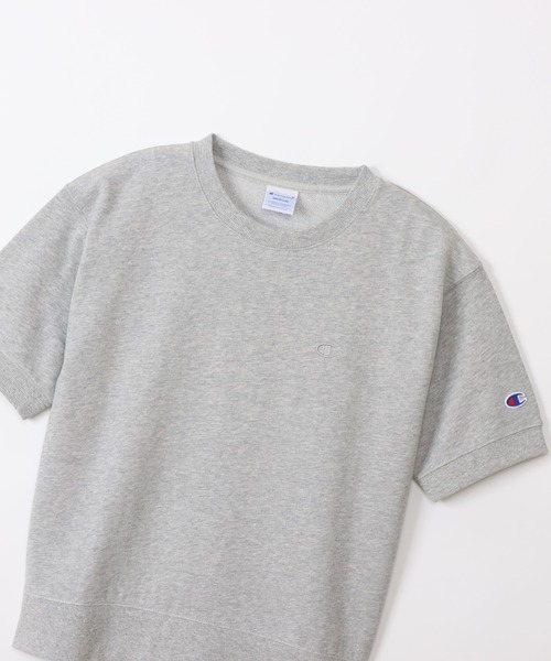 Champion(チャンピオン)の「【Champion/チャンピオン】レディース ショートスリーブスウェットシャツ(スウェット・レディース・ブラック/カーキ/ライトブルー/ホワイト/ネイビー/グレー/ライトパープル・MEDIUM/LARGE)」の15枚目の写真