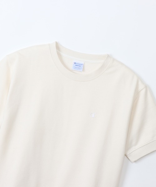 Champion(チャンピオン)の「【Champion/チャンピオン】レディース ショートスリーブスウェットシャツ(スウェット・レディース・ブラック/カーキ/ライトブルー/ホワイト/ネイビー/グレー/ライトパープル・MEDIUM/LARGE)」の9枚目の写真