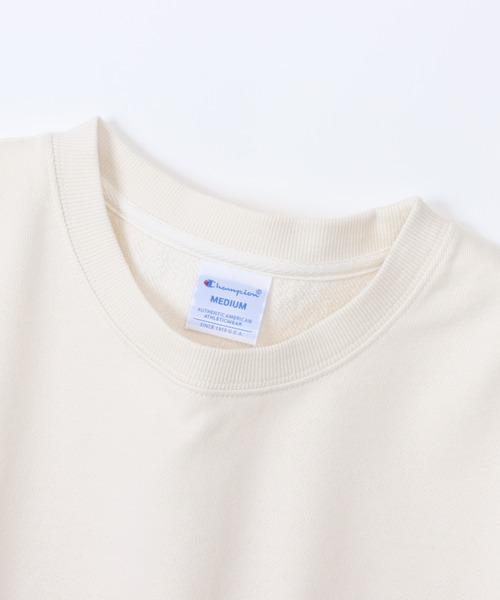 Champion(チャンピオン)の「【Champion/チャンピオン】レディース ショートスリーブスウェットシャツ(スウェット・レディース・ブラック/カーキ/ライトブルー/ホワイト/ネイビー/グレー/ライトパープル・MEDIUM/LARGE)」の10枚目の写真