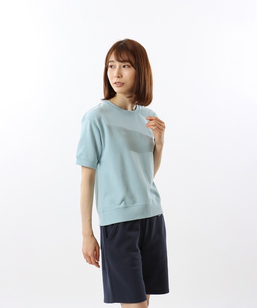 Champion(チャンピオン)の「【Champion/チャンピオン】レディース ショートスリーブスウェットシャツ(スウェット・レディース・ブラック/カーキ/ライトブルー/ホワイト/ネイビー/グレー/ライトパープル・MEDIUM/LARGE)」の20枚目の写真