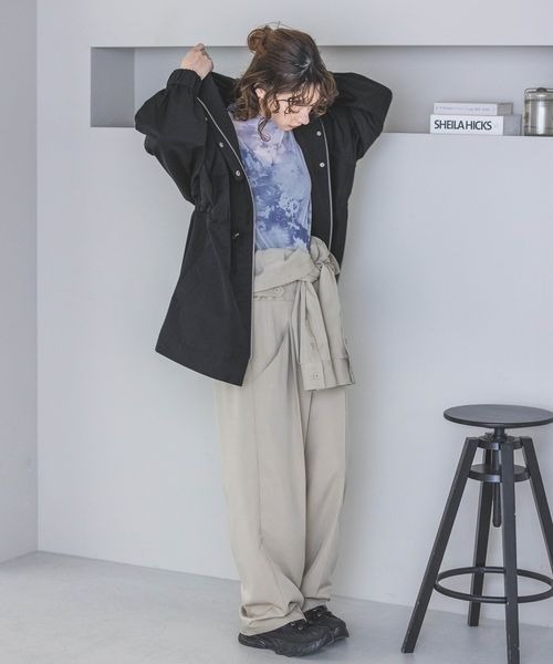 JEANASIS(ジーナシス)の「ドロストBIGフードマンパ/187328(マウンテンパーカー・レディース・ブルー/ブラック/ベージュ・FREE)」の20枚目の写真