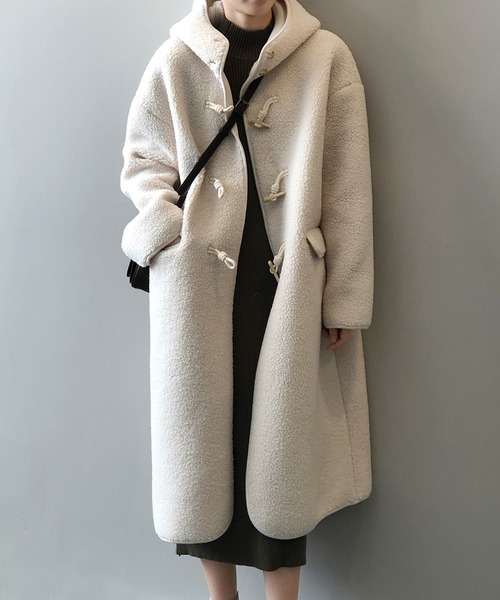 aimoha（アイモハ）の「ボア ダッフルコート フード付き（ダッフル