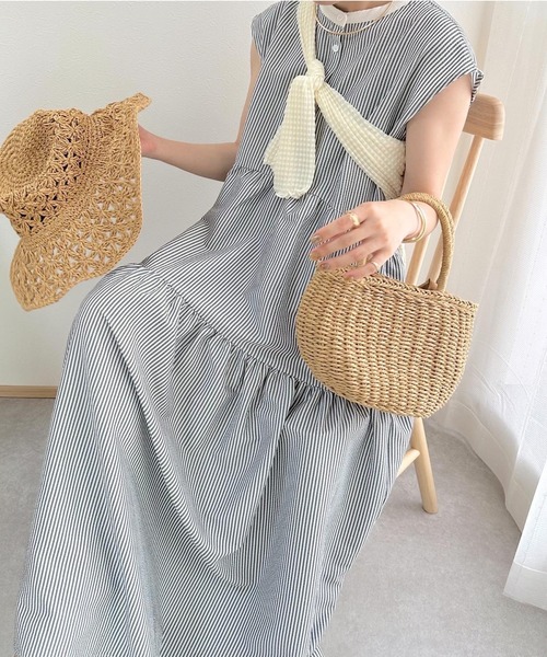 セール】360度きゅんっ。夏っぽサッカー生地でさらり。バックリボン