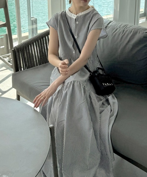 セール】360度きゅんっ。夏っぽサッカー生地でさらり。バックリボン