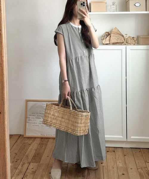 セール】360度きゅんっ。夏っぽサッカー生地でさらり。バックリボン