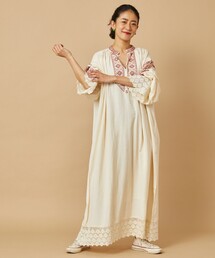 Freada | Freada/フリーダ インドレース刺繍スモックワンピース(ワンピース)