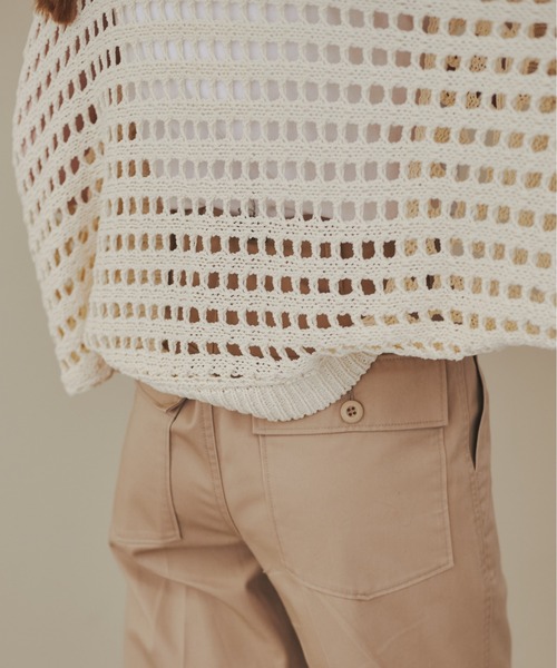 セール】透かし編みメッシュニットボレロ（カーディガン/ボレロ