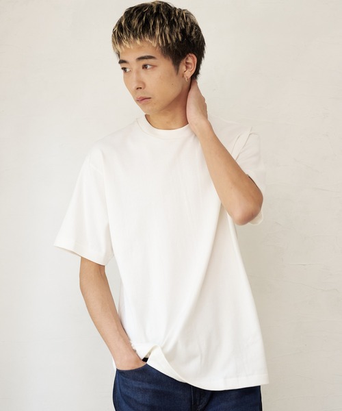 HANES(ヘインズ)の「【HANES/ヘインズ】【究極の白】 SHIRO クルーネックTシャツ ビッグシルエット 7.0oz 丸胴・タグレス ユニセックス(Tシャツ/カットソー・メンズ・ホワイト・SMALL/MEDIUM/LARGE/X-LARGE)」の1枚目の写真