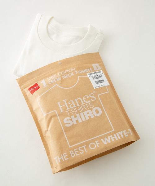 HANES(ヘインズ)の「【HANES/ヘインズ】【究極の白】 SHIRO クルーネックTシャツ ビッグシルエット 7.0oz 丸胴・タグレス ユニセックス(Tシャツ/カットソー・メンズ・ホワイト・SMALL/MEDIUM/LARGE/X-LARGE)」の11枚目の写真