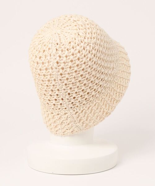 POU DOU DOU（プードゥドゥ）の「透かし編みサーモベルハット（ハット・レディース・アイボリー/ブラック・8）」の12枚目の写真