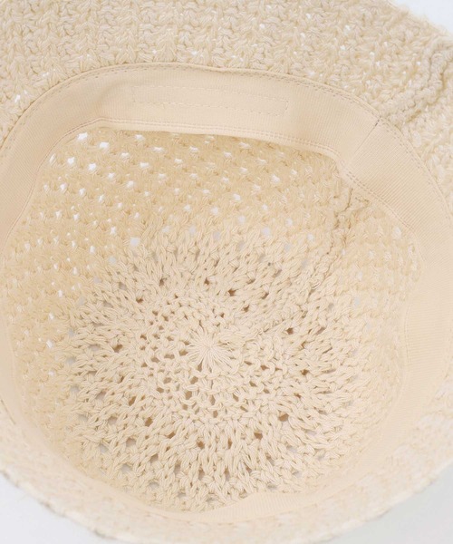 POU DOU DOU（プードゥドゥ）の「透かし編みサーモベルハット（ハット・レディース・アイボリー/ブラック・8）」の11枚目の写真