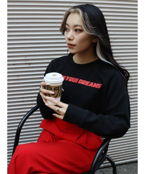EVRIS(エヴリス)の「センターロゴクロップドトップス(Tシャツ/カットソー・レディース・オレンジ/ホワイト/ブラック・FREE)」の22枚目の写真