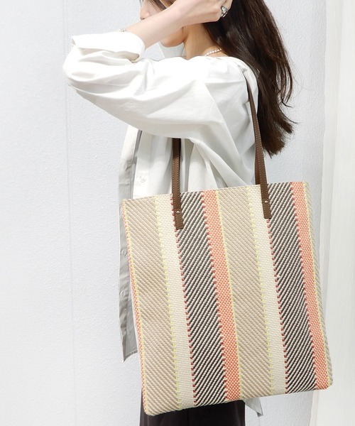 minia(ミニア)の「ミックスカラートートバッグ(トートバッグ・レディース・ブラウン系その他/ベージュ/オレンジ系その他・FREE)」の19枚目の写真