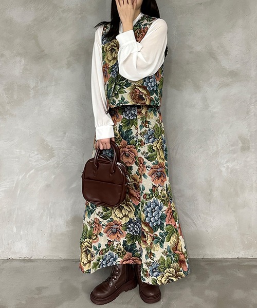 kutir（クティール）の「【セットアップ可】ゴブランベスト（ベスト・レディース・ブラック/アイボリー・FREE）」の14枚目の写真