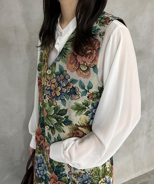 kutir（クティール）の「【セットアップ可】ゴブランベスト（ベスト・レディース・ブラック/アイボリー・FREE）」の12枚目の写真