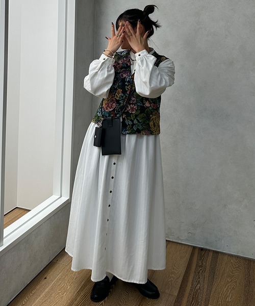 kutir（クティール）の「【セットアップ可】ゴブランベスト（ベスト・レディース・ブラック/アイボリー・FREE）」の10枚目の写真