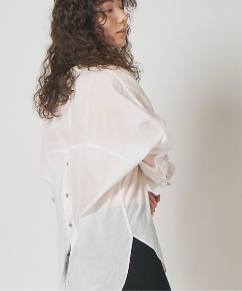 GALLARDAGALANTE(ガリャルダガランテ)の「長袖シャツ(シャツ/ブラウス・レディース・チャコールグレー・FREE)」の4枚目の写真