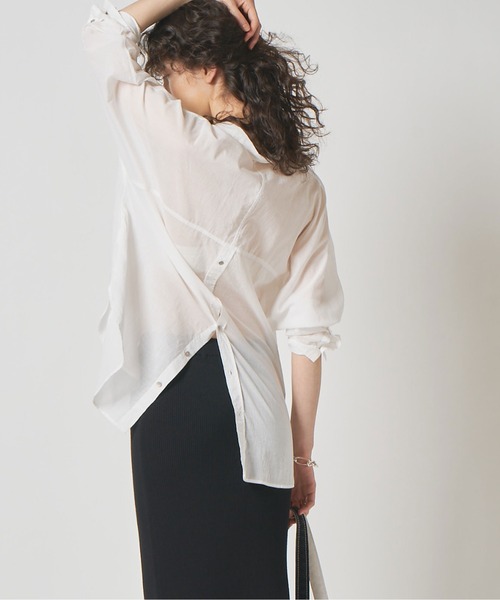 GALLARDAGALANTE(ガリャルダガランテ)の「長袖シャツ(シャツ/ブラウス・レディース・チャコールグレー・FREE)」の3枚目の写真