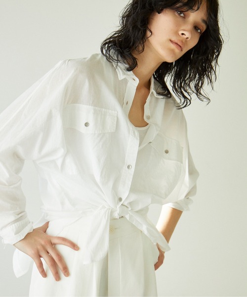 GALLARDAGALANTE(ガリャルダガランテ)の「長袖シャツ(シャツ/ブラウス・レディース・チャコールグレー・FREE)」の6枚目の写真