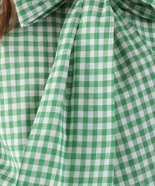 agnes b. - 【オシャレ⭐agnes b.】緑　ジップ　チェックシャツ　サイズ1 agnes b. - 【オシャレ⭐agnes b.】緑 ジップ チェックシャツ