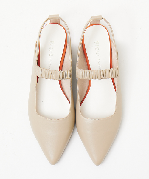PICHE ABAHOUSE ベージュ オープントゥパンプス PICHE ABAHOUSE ベージュ オープントゥパンプス