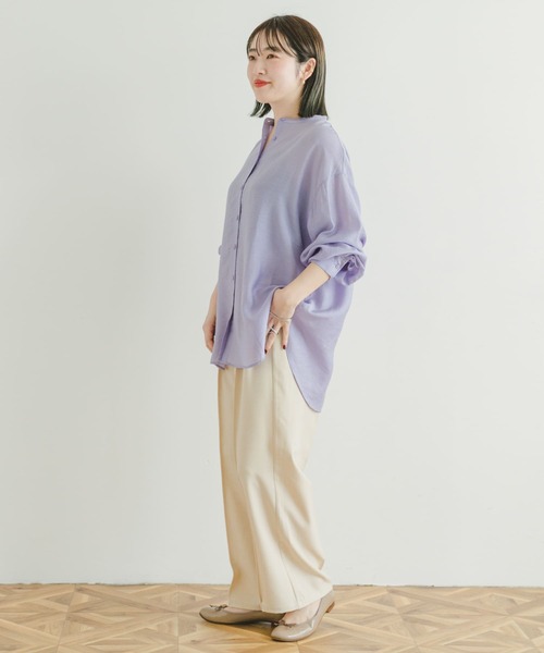 ITEMS URBANRESEARCH（アイテムズ アーバンリサーチ）の「リネンライクワイドパンツ（スラックス・レディース・ベージュ/チャコールグレー/キャメル・FREE）」の18枚目の写真