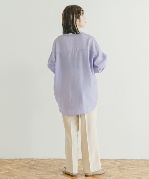 ITEMS URBANRESEARCH（アイテムズ アーバンリサーチ）の「リネンライクワイドパンツ（スラックス・レディース・ベージュ/チャコールグレー/キャメル・FREE）」の19枚目の写真