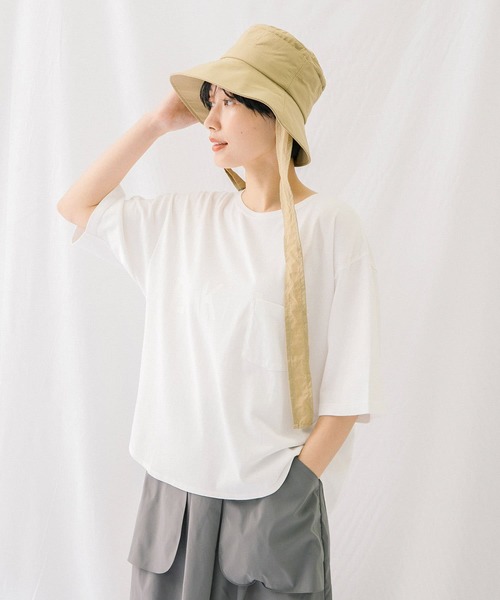 EKAL(エカル)の「ショートスリーブロングテールロゴTシャツ(Tシャツ/カットソー・レディース・ブラック/オフホワイト/オレンジ系その他・ONE)」の11枚目の写真