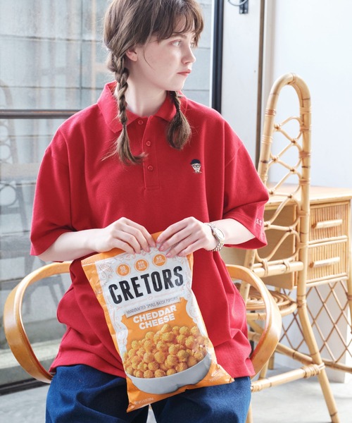 MONO-MART LADY'S(モノマートレディース)の「BOYワンポイント刺繍鹿の子ポロシャツ(ポロシャツ・レディース・ネイビー/レッド/オフホワイト/ブラック・FREE)」の18枚目の写真