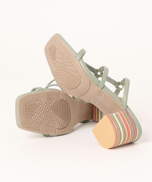 ChiffonFit（シフォンフィット）の「【ChiffonFit】 Tストラップミュールサンダル（サンダル・レディース・パープル/ブラック/グリーン/アイボリー・S/M/L/LL）」の5枚目の写真