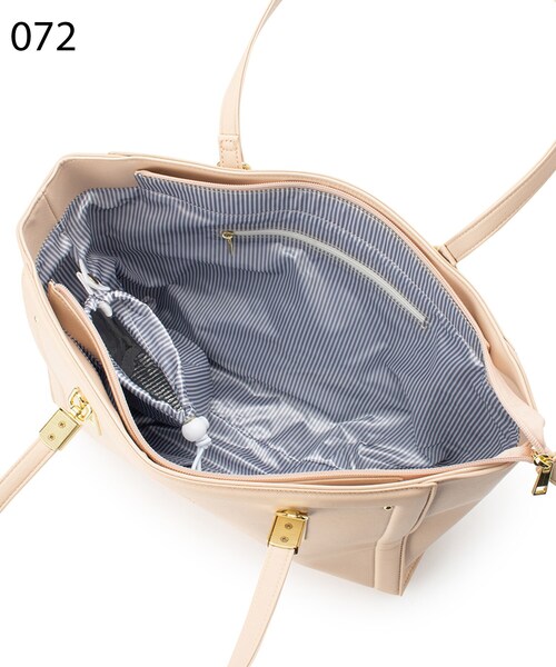 Ober Tashe(オーバータッシェ)の「ロゴ型押し3層トート(トートバッグ・レディース・アイボリー/ブラック/ピンク系/ブルー/ネイビー・FREE)」の15枚目の写真