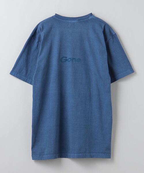 ロク roku 6 半袖Tシャツ 青 6（ロク）の「＜6(ROKU)＞リンクル Tシャツ（Tシャツ/カットソー
