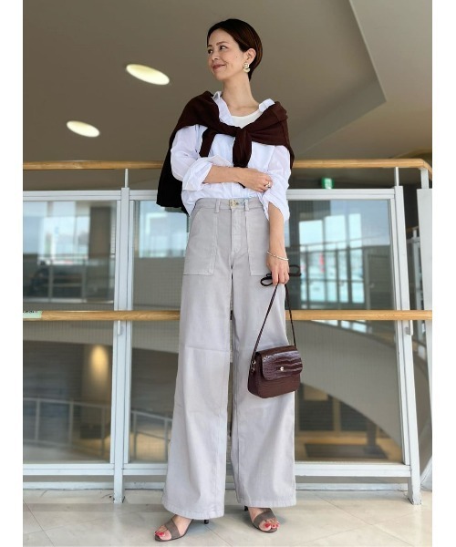 SOMETHING（サムシング）の「【SOMETHING】ＣＯＯＬワイドパンツ（デニムパンツ・レディース・シルバー・26inch/30inch/28inch/29inch/27inch）」の2枚目の写真
