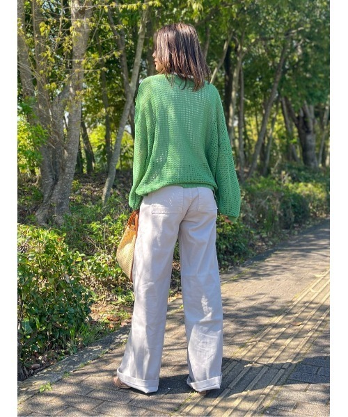 SOMETHING（サムシング）の「【SOMETHING】ＣＯＯＬワイドパンツ（デニムパンツ・レディース・シルバー・26inch/30inch/28inch/29inch/27inch）」の18枚目の写真