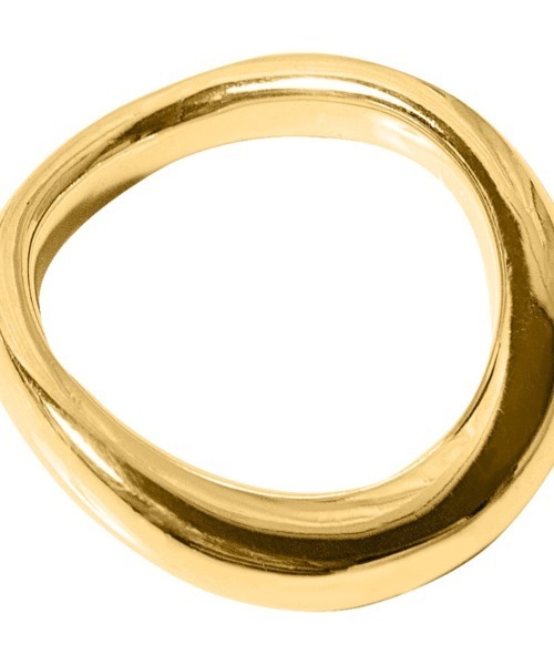 Ops.（オプス）の「シルバー925 リング シンプル ゴールド ウェーブ【ULUA ウルア】（リング・レディース・シルバー/イエローゴールド・11号/9号/13号/15号）」の5枚目の写真