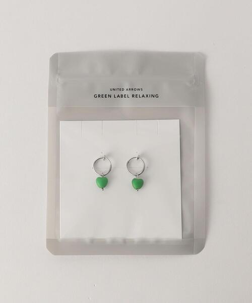 green label relaxing(グリーンレーベルリラクシング)の「ハート STN 2WAY イヤリング(イヤリング・レディース・オフホワイト/イエロー/ケリー・FREE)」の6枚目の写真