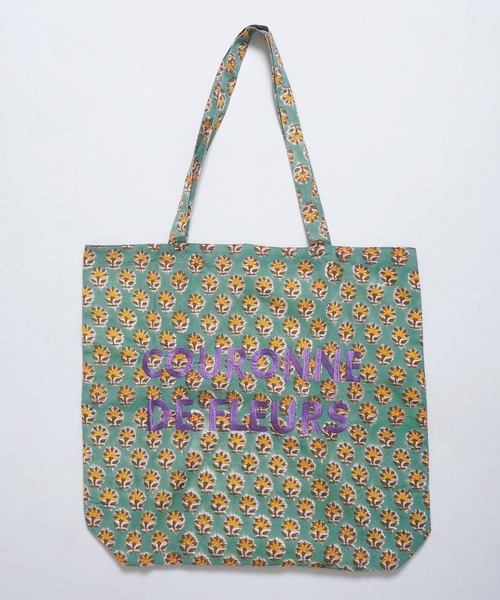 Crisp(クリスプ)の「ブロックプリント刺繍バッグ(トートバッグ・レディース・ブルー/グリーン/ピンク・FREE)」の5枚目の写真