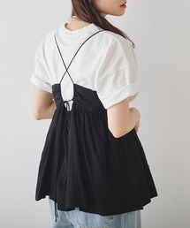 PUAL CE CIN | コットンガーゼペプラムキャミブラウス(キャミソール)