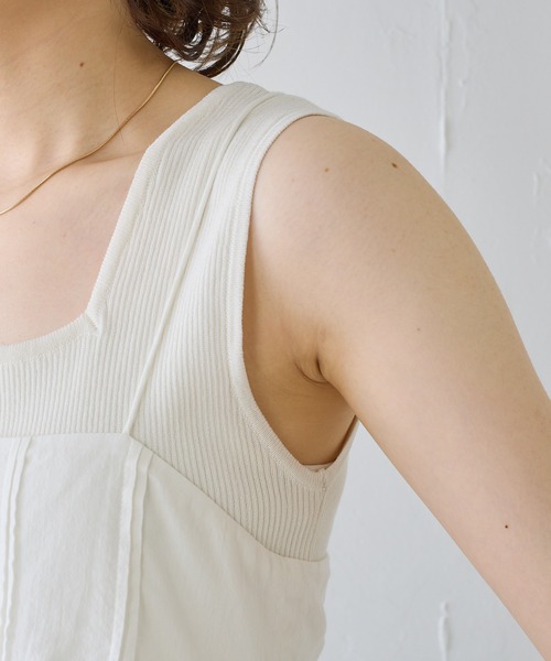 PUAL CE CIN（ピュアルセシン）の「コットンガーゼペプラムキャミブラウス（キャミソール・レディース・オフホワイト/ブラック/ベージュ・FREE）」の16枚目の写真