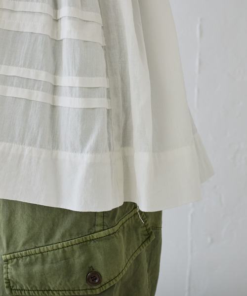 PUAL CE CIN（ピュアルセシン）の「コットンガーゼペプラムキャミブラウス（キャミソール・レディース・オフホワイト/ブラック/ベージュ・FREE）」の13枚目の写真