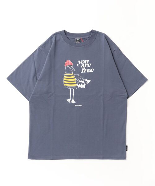 KRIFF MAYER（クリフメイヤー）の「Heavy ounce illustrated short sleeve T-shirt / ヘビーオンス イラスト半袖Ｔシャツ unisex（Tシャツ/カットソー・メンズ・ホワイト系その他/チャコール/チャコールグレー/ホワイト系その他2/グリーン/グリーン系その他/ワイン/ネイビー系/ネイビー/グレー系その他/レッド/オフホワイト・M/XL/L）」の9枚目の写真