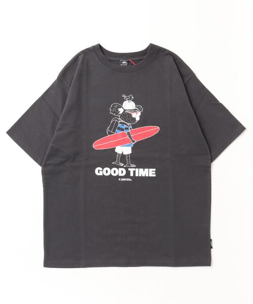 KRIFF MAYER（クリフメイヤー）の「Heavy ounce illustrated short sleeve T-shirt / ヘビーオンス イラスト半袖Ｔシャツ unisex（Tシャツ/カットソー・メンズ・ホワイト系その他/チャコール/チャコールグレー/ホワイト系その他2/グリーン/グリーン系その他/ワイン/ネイビー系/ネイビー/グレー系その他/レッド/オフホワイト・M/XL/L）」の7枚目の写真