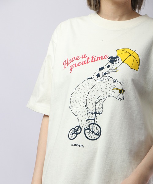 KRIFF MAYER（クリフメイヤー）の「Heavy ounce illustrated short sleeve T-shirt / ヘビーオンス イラスト半袖Ｔシャツ unisex（Tシャツ/カットソー・メンズ・ホワイト系その他/チャコール/チャコールグレー/ホワイト系その他2/グリーン/グリーン系その他/ワイン/ネイビー系/ネイビー/グレー系その他/レッド/オフホワイト・M/XL/L）」の13枚目の写真
