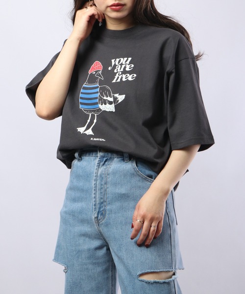 KRIFF MAYER（クリフメイヤー）の「Heavy ounce illustrated short sleeve T-shirt / ヘビーオンス イラスト半袖Ｔシャツ unisex（Tシャツ/カットソー・メンズ・ホワイト系その他/チャコール/チャコールグレー/ホワイト系その他2/グリーン/グリーン系その他/ワイン/ネイビー系/ネイビー/グレー系その他/レッド/オフホワイト・M/XL/L）」の19枚目の写真