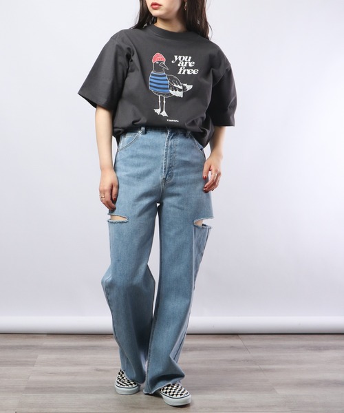 KRIFF MAYER（クリフメイヤー）の「Heavy ounce illustrated short sleeve T-shirt / ヘビーオンス イラスト半袖Ｔシャツ unisex（Tシャツ/カットソー・メンズ・ホワイト系その他/チャコール/チャコールグレー/ホワイト系その他2/グリーン/グリーン系その他/ワイン/ネイビー系/ネイビー/グレー系その他/レッド/オフホワイト・M/XL/L）」の20枚目の写真